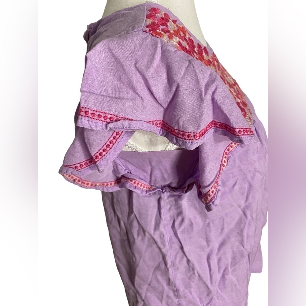 J. Marie Priscilla Lavender Top with Embroidery - Picture 5 of 13
